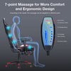 Professional Full Body Massage Gaming Chair with Footrest, 175° Reclining, Ergonomic Racing High Back Home Office Computer Chair, Video Game Chair for Adluts Kids